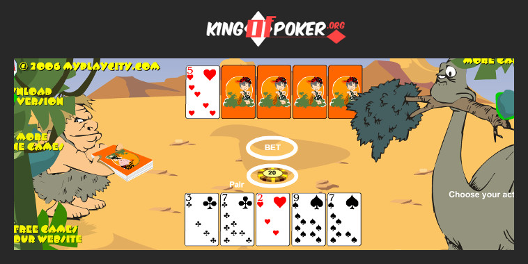 Dinosaur Poker Game : Poker à 5 cartes